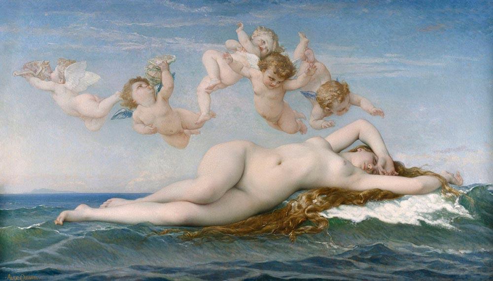 Zrodenie Venuše 40x70cm - Alexandre Cabanel